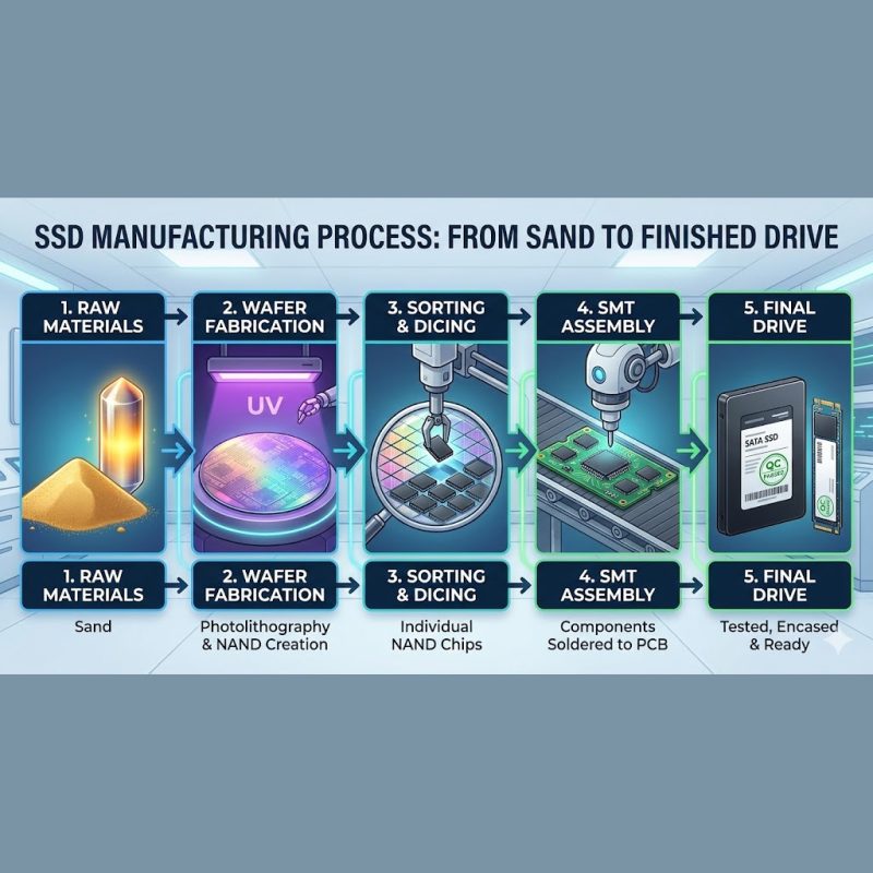 Comprehensive guide to choosing the right SSD manufacturer in China - manufacturing process from raw materials to finished drive